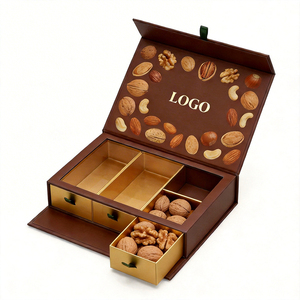 Boîte en carton rigide personnalisée, anti-graisse, écologique, <span class=keywords><strong>de</strong></span> qualité alimentaire, pour boulangerie, chocolats, noix, anniversaires, Saint-Valentin, portable, gaufrée - Product Image 2