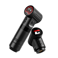 Machine à tatouer rotative sans noyau CNC dernière génération avec double batterie 2000 mAh et écran numérique, noire et grise, pour une utilisation précise par les maîtres du tatouage