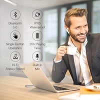 Écouteurs intra-auriculaires Bluetooth étanches N7 Sport avec suppression du bruit et crochet d'oreille