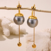 Boucles d'oreilles pour femmes en acier inoxydable plaqué or, boucles d'oreilles tendance avec diamants et magnifique accessoire cadeau