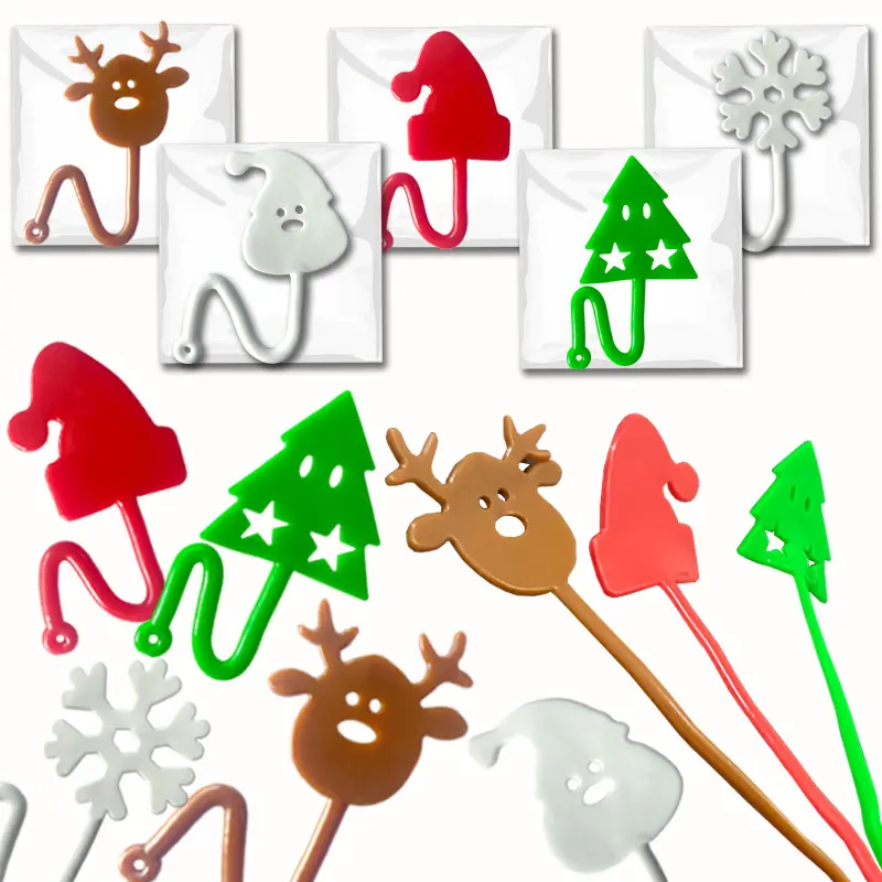 اكسسوارات عيد الميلاد tpr مطاط للأطفال صغيرة بلاستيكية لزجة شجرة الثلج لعب ألعاب فيدجيت للأطفال هدية للأطفال