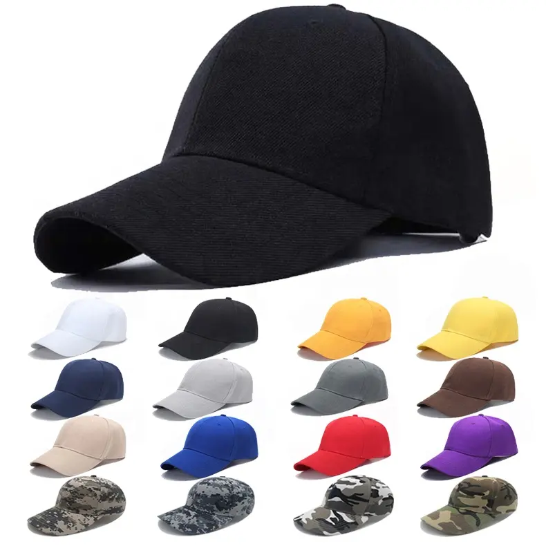 Großhandel Hochwertige strukturierte Hüte Custom 6 Panel Baseball Cap mit Logo Professional Custom Stickerei für Männer & Frauen