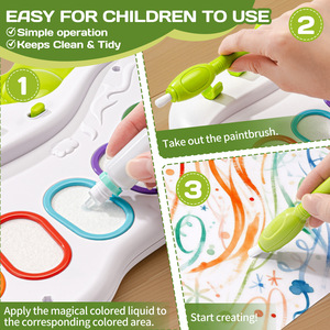 Set <span class=keywords><strong>de</strong></span> Dibujo Mágico Transfronterizo <span class=keywords><strong>de</strong></span> Plástico para Niños <span class=keywords><strong>de</strong></span> 4 a 6 Años, Paleta <span class=keywords><strong>de</strong></span> Arte <span class=keywords><strong>de</strong></span> Graffiti que Revela Colores, Pintura Mágica Educativa - Product Image 3