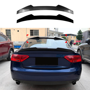 Audi A5 8T Sportback Rear Spoiler Piano Black Carbon Fiber Texture Ducktail Trunk <b>Wing</b> 2007-2016 - Product Image 1