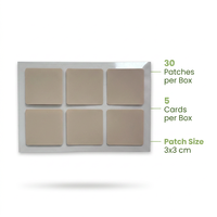 Patchs Musculaires 30 Patchs Transdermiques Bien-être 3x3cm Patchs Discrets à Porter pour la Vente en Gros