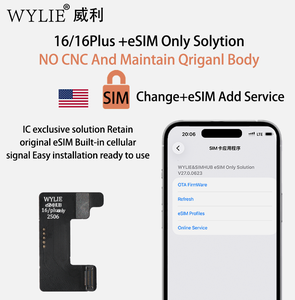 Wylie IP15 15plus IP16 16plus con Esim, Solución Exclusiva, Sin CNC, No Requiere <span class=keywords><strong>SIM</strong></span> Física - Product Image 1