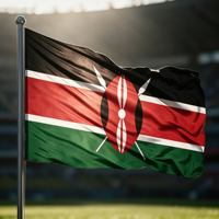 Drapeau national kényan en gros 3x5 pieds double face 100% polyester impression numérique de haute qualité bannière personnalisée du Kenya pour l'extérieur