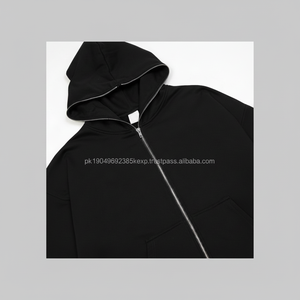 Sweat à capuche zippé intégral surdimensionné pour homme, en coton French Terry, de luxe, personnalisé, style streetwear - Product Image 1