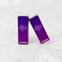 Boîte en papier cartonné avec logo personnalisé en relief et feuille d'or pour tubes à essai en verre de 3 ml, 5 ml, 10 ml, échantillons de cosmétiques de luxe et vernis à ongles