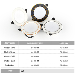 Trắng đen LED spotlight có thể điều chỉnh COB <span class=keywords><strong>Downlight</strong></span> 10W/18W/3000K điều khiển từ xa nhà văn phòng khách sạn lõm nhúng - Product Image 6