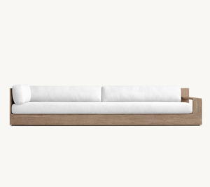 Canapé en teck d'extérieur, vente chaude des fabricants <span class=keywords><strong>MARBELLA</strong></span>, canapé de jardin, terrasse d'hôtel, siège de loisirs en bois massif, <span class=keywords><strong>villa</strong></span>, cour, canapé haut de gamme - Product Image 5