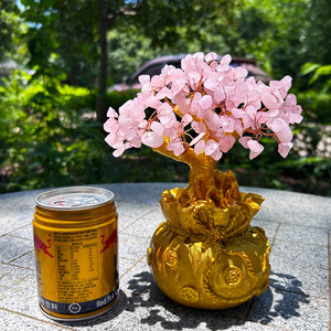 Wholesale Natural Pink Seven-<strong>Chakra</strong> Crystal Tree Healing <strong>Stone</strong> Coin Crystal Tree Ornaments Wholesale Crystal Decorations - Product Image 1