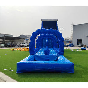 Tobogán Acuático Gigante Inflable para Adultos, Tobogán de Piscina de 18 m de Largo, Tobogán Inflable de PVC Iridiscente para Parque Acuático con Piscina Desmontable - Product Image 3