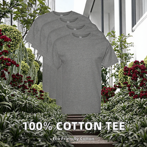 100% Cotton Jersey Plain Dyed Eco-Friendly Breathable Anti-Pilling Short Sleeve OEM Logo Custom Design Blank T-Shirt - Product Image 2