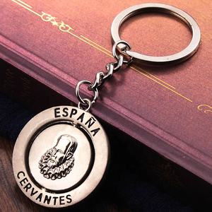 Llave de metal con diseño de logotipo Llaveros Español <span class=keywords><strong>Cervantes</strong></span> Don Quijote Llavero de metal Recuerdo de viaje - Product Image 5