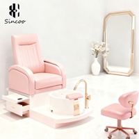 Fauteuil de pédicure de luxe réglable avec massage des pieds pour salons de manucure, siège et dossier inclinables, fauteuil de spa pour techniciennes en ongles