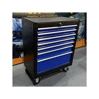 GTYPRO Ensemble d'outils à main pour réparation mécanique Armoire à roulettes à 7 tiroirs pour réparation automobile Armoire à outils pour garage
