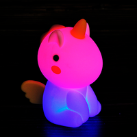 Veilleuse LED en silicone Licorne pour chambre d'enfant, lampe de chevet rechargeable, 7 couleurs changeantes, veilleuse mignonne