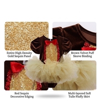 Costume de tutu de ballet pour enfants Monkey Mouse, robe de danse scénique à manches courtes bouffantes à paillettes sur le thème des animaux pour filles, tenue de fête d'Halloween OEM
