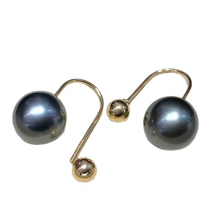 S925 <b>Silver</b> Fine <b>Stud</b> Earrings DIY Pearl Accessories with 8-10mm Round Beads U-Shaped Earnail Hollow Support 2617 - Product Image 5