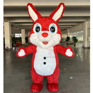 Vente Flash : Costume de Mascotte Gonflable Lapin Rouge/Gris pour Adulte – Promotion Unisexe pour Pâques/Halloween, Vente en Gros Direct Usine - Product Image 2