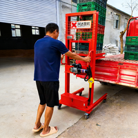 Chariot élévateur électrique portable Xingdamuji à quatre roues en acier inoxydable avec support OEM pour caisses à œufs, outils et courses