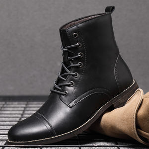 Botas de Cuero para Hombre, Estilo Casual, Tallas Grandes, Resistentes, de Microfibra, Tipo Caballero, para Invierno, Tallas 38-48 - Product Image 4