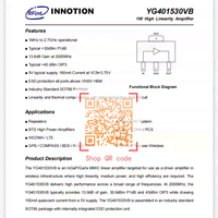 Nouveau : YG401530VB YG401530 1-2700MHz 1W SOT-89 Amplificateur de puissance RF