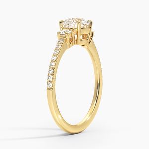 Anillo de Compromiso de Moda en Color Dorado con Diamante Brillante, Joyería Romántica para Propuesta de Matrimonio, Regalo para Mujer - Product Image 1