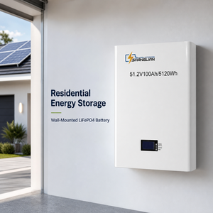 Wall <b>Mounted</b> 51.2V 100Ah LiFePO4 <b>Battery</b> 5120Wh Home Solar Energy Storage Powerwall <b>Battery</b> - Product Image 3