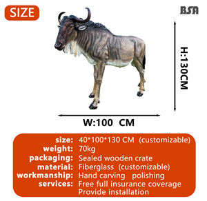 Sculpture en fibre de verre écologique, animal réaliste simulé, décoration de paysage forestier de parc extérieur, petit modèle - Product Image 4