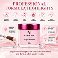 Vente en gros 30g de poudre acrylique colorée pour ongles 500 couleurs poudre pour ongles colorée en usine poudre pour nail art claire nue acrylique poudre à tremper