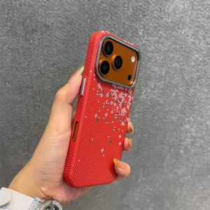 Funda de plástico con patrón de carbono para iPhone 15 Pro, 1 pieza, fundas personalizadas de fibra de carbono para iPhone 18 - Product Image 3