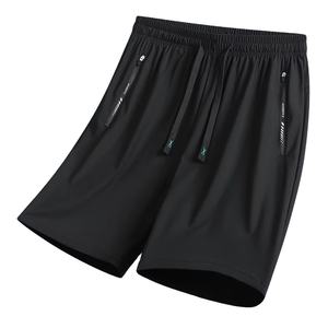 Pantalones cortos deportivos informales de verano, pantalones de cuarto, pantalones cortos de hombre sólidos cómodos de seda de hielo impermeables a prueba de viento elásticos sueltos - Product Image 1