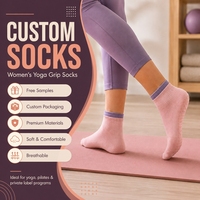 Chaussettes antidérapantes personnalisées pour femmes, design antidérapant, chaussettes de yoga douces et écologiques, chaussettes antidérapantes pour femmes pour la remise en forme quotidienne, la danse classique