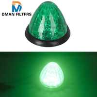 Feu de position latéral LED à montage en surface de type pastèque classique, neuf, pour camions, remorques, rouge clair, accessoire de lumière automobile général