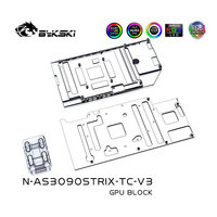 Bykski N-AS3090STRIX-TC-V3 RGB Blok Air Memori Pelat Belakang Kartu Grafis untuk Pendingin Cair Komputer ROG Strix RTX 3090