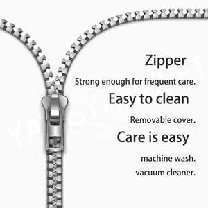 Cama Moderna de Lujo para Perros, de Piel Sintética y Pana, de Alta Calidad, Relajante, Lavable, con Estampado - Product Image 3