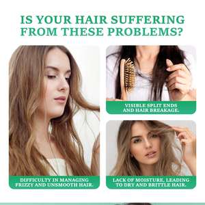 Crema para el cabello orgánica de manteca de karité para todo tipo de cabello, protección nutritiva para reparar daños, reduce la rotura de las puntas abiertas, incluidas las teñidas - Product Image 4