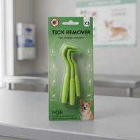 Alat Penghilang Kutu dan Tungau OEM Custom 3-in-1 dari Plastik PP untuk Hewan Peliharaan dan Manusia, Kemasan Label Pribadi