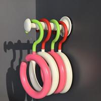 Wholesale Multifunctional Rotatable Scarves Display Hangers Non-Perforated Circular Hanging Rack for Coats Hats Bags Scarves