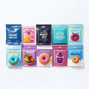 Sacs en plastique mylar anti-odeur découpés à l'emporte-pièce personnalisés 3.5 pour l'emballage d'aliments pour bébés et animaux de compagnie Ziplock avec fermeture éclair - Product Image 1