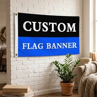 Drapeau personnalisé de haute qualité 3x5 pieds, imprimé numériquement recto-verso, en polyester, pour la publicité extérieure et la décoration promotionnelle