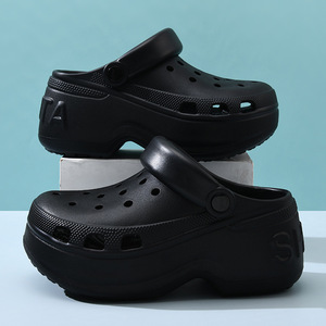 Crocs Platform <b>Clogs</b> Women EVA Sole Breathable Outdoor Beach Summer Closed Toe Durable White Black Khaki 35-40 - Product Image 3