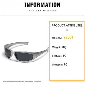 Lunettes de soleil Cyberpunk personnalisées avec logo 2025, mode homme femme, UV400, lunettes de sport punk, lunettes de cyclisme - Product Image 6