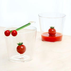 Tasse à café et thé en verre aux tomates 3D personnalisée en gros gobelet à eau en verre à boire - Product Image 2