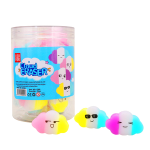 PVC tẩy đầy màu sắc cho trẻ em sáng tạo đám mây trắng hình dạng dễ thương tẩy - Product Image 1