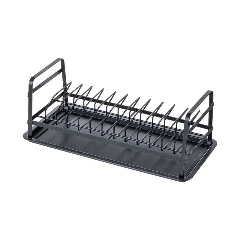 Món ăn lưu trữ drainer rack có sẵn trong màu đen, có tính năng một Counter-Top Kim Loại hiển thị kệ với một xử lý