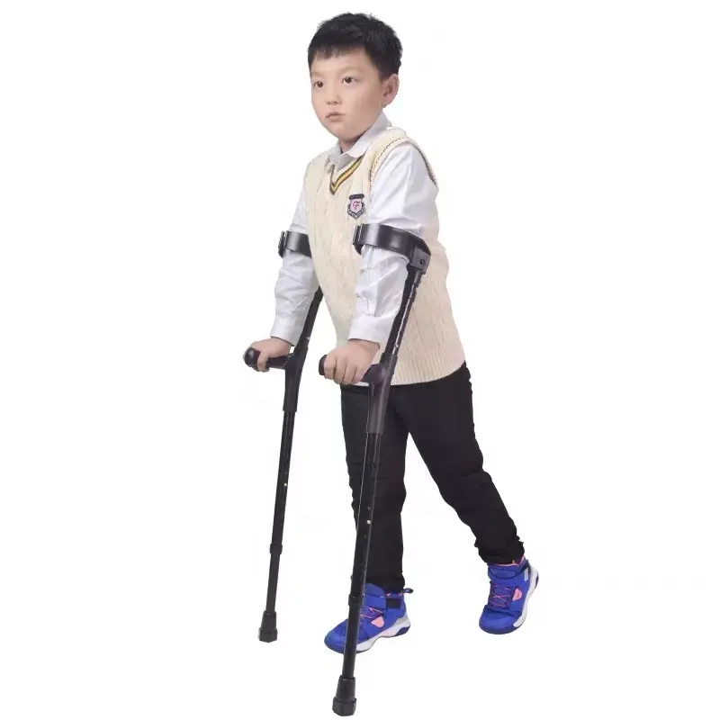 Béquilles orthopédiques pour enfants poignées ergonomiques manchettes aides à la marchebéquilles de marche pour enfants, béquilles pour enfants