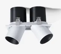 Holofotes quadrados de 50w com dupla luz embutida ajustável